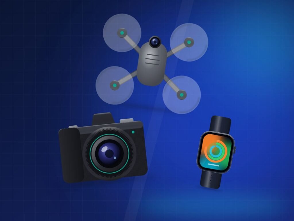 Camera, drone and smartwatch in the Voltix test lab